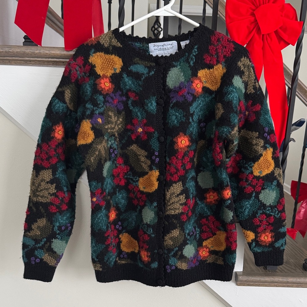 VINTAGE Signatures by Northern Isles womens vintage wool sweater size M - Picture 7 of 11